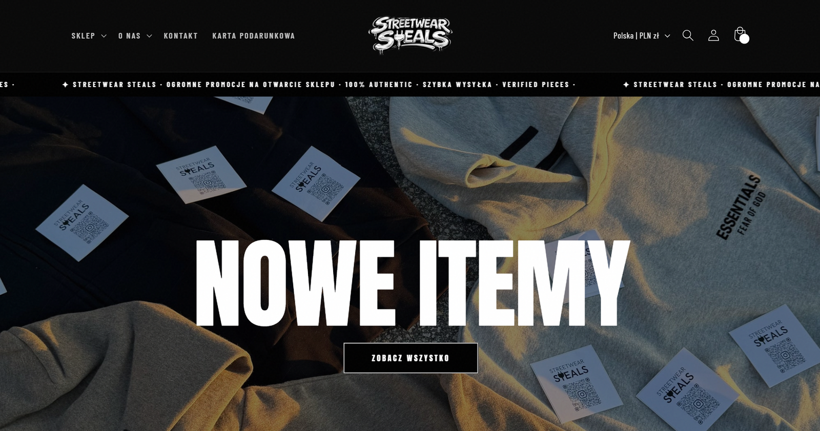 Projekt sklepu Streetwear Steals